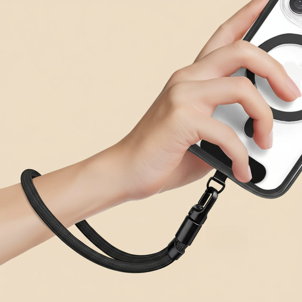 Universal Adjustable Mobile Phone Lanyard Short Wrist Strap with Self-Locking Anti-Drop Design Durable Polyester Phone Strap