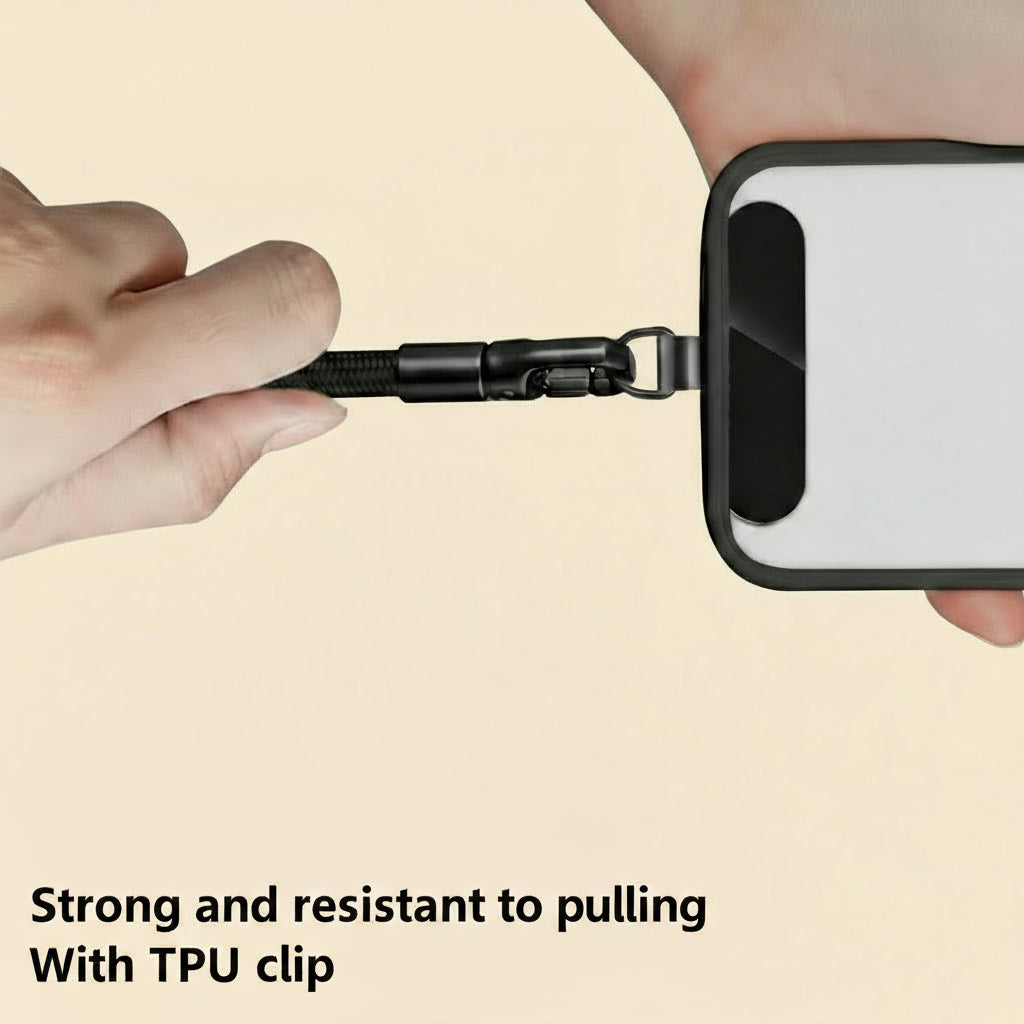 Universal Adjustable Mobile Phone Lanyard Short Wrist Strap with Self-Locking Anti-Drop Design Durable Polyester Phone Strap